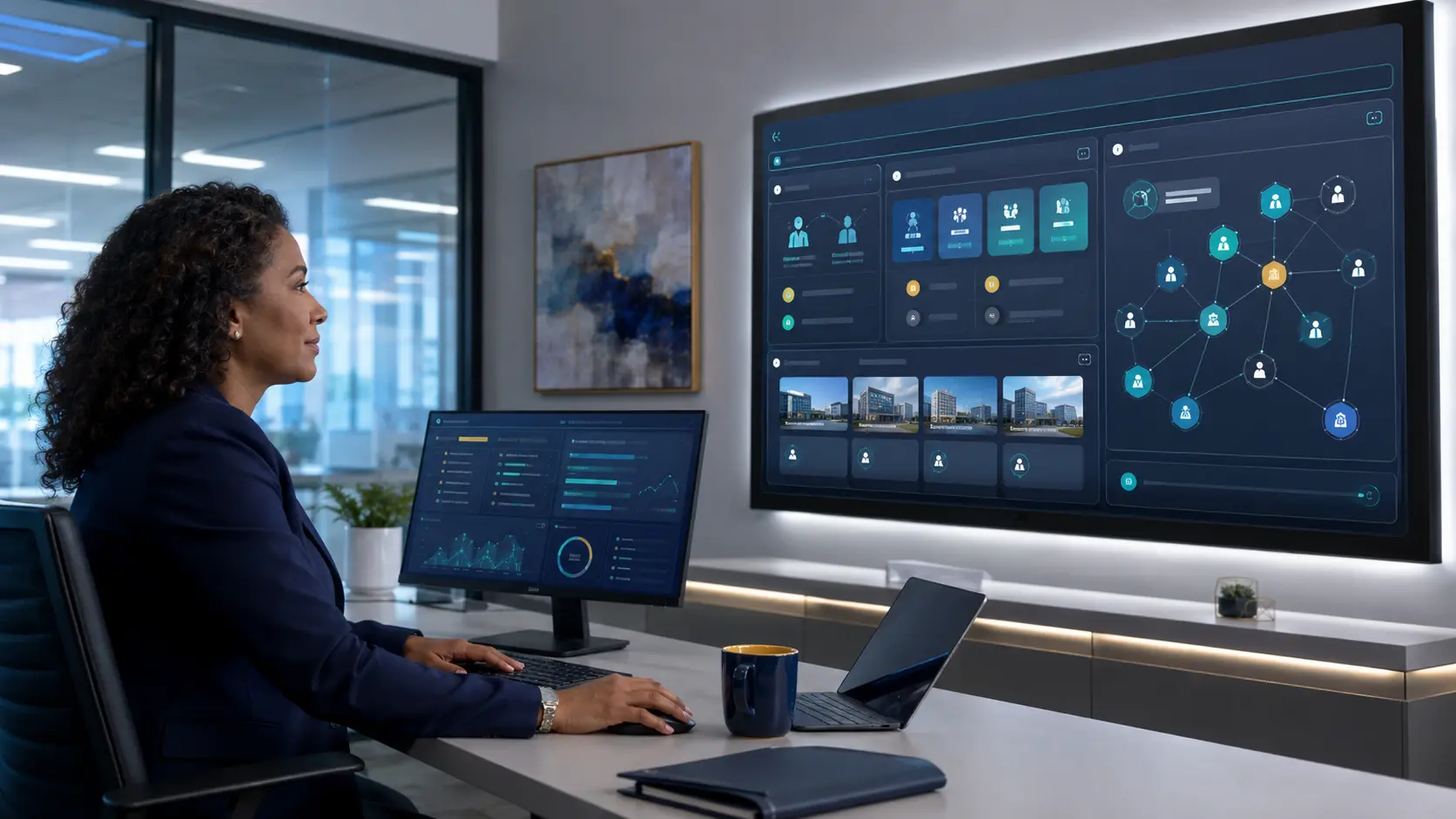 Hub network administration interface